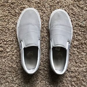Gray (Wild Dove) slip on vans